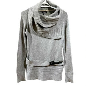 Le Chateau size small, gray cowl neck sweater, very warm. Wool and rabbit fur